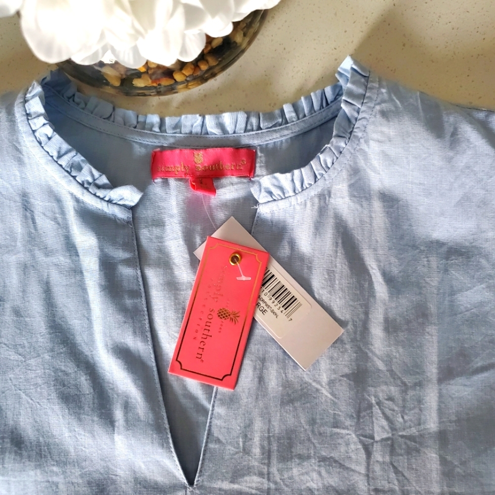 NWT Simply Southern Flutter Sleeved Dress - Picture 2 of 10